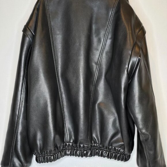 Vintage Men's Full Stop "All over the World" Leather Jacket/Vest, Size L-XL, Blk - Picture 6 of 12